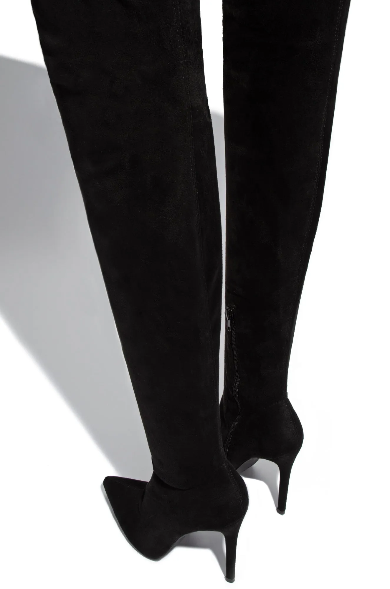 Aim High Over The Knee Boots - Black