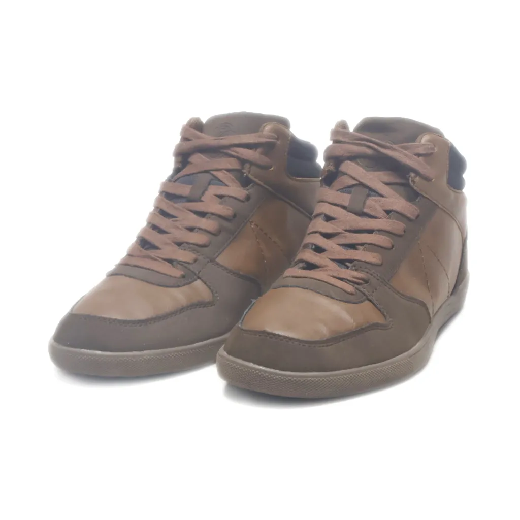 Air & Fresh High-Top Sneakers Leather Brown Colour For Women