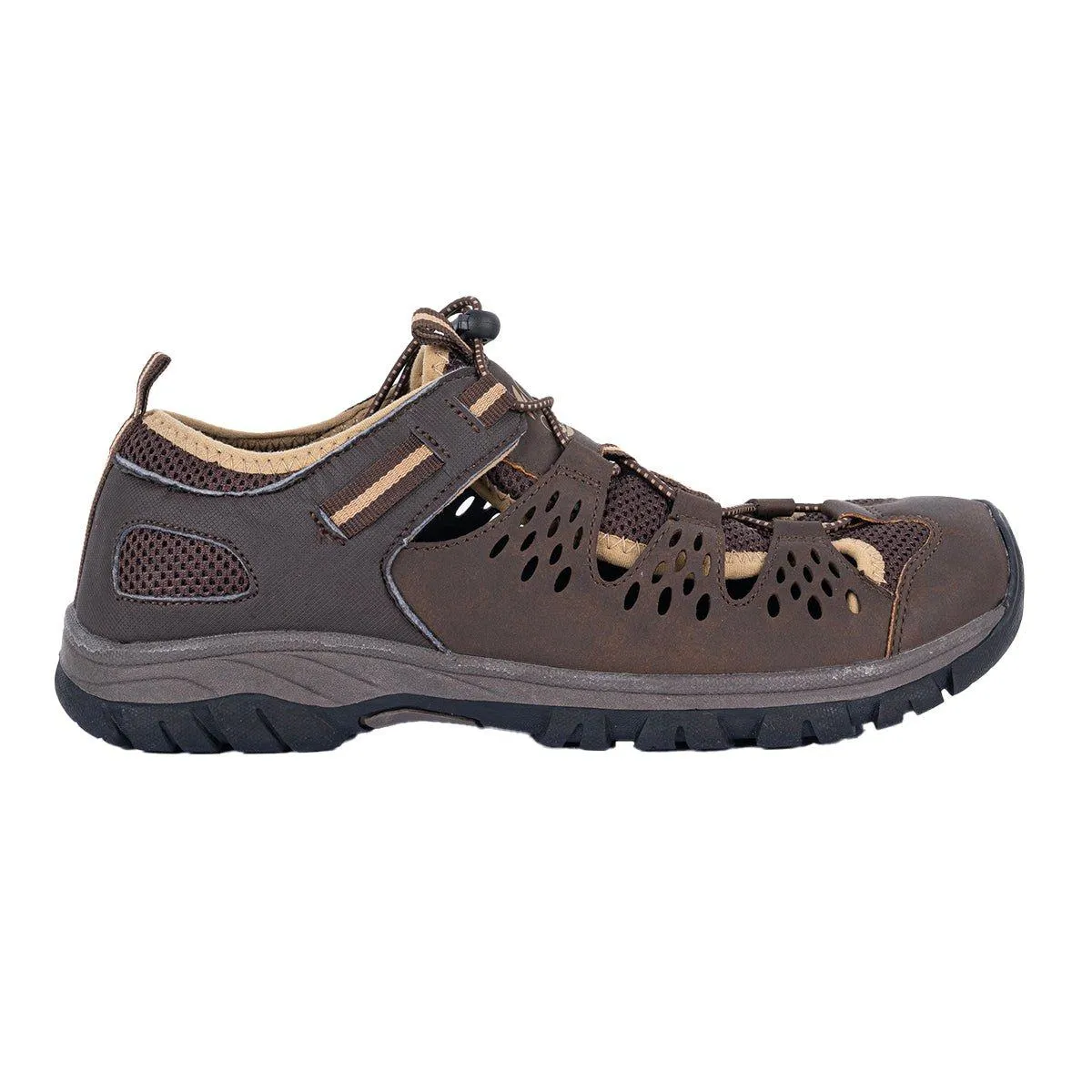 Air & Fresh Hiking Sport Shoes Mesh Fabric Brown Colour For Men