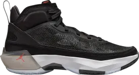 Air Jordan 37 GS Black Hot Punch Sneakers, black