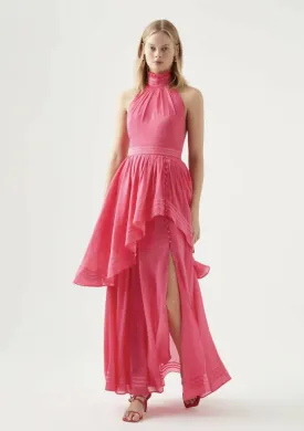 Aje Sienna Maxi Dress in Berry Pink