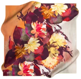 Aker Vivid Silk Scarf Autumn Lily