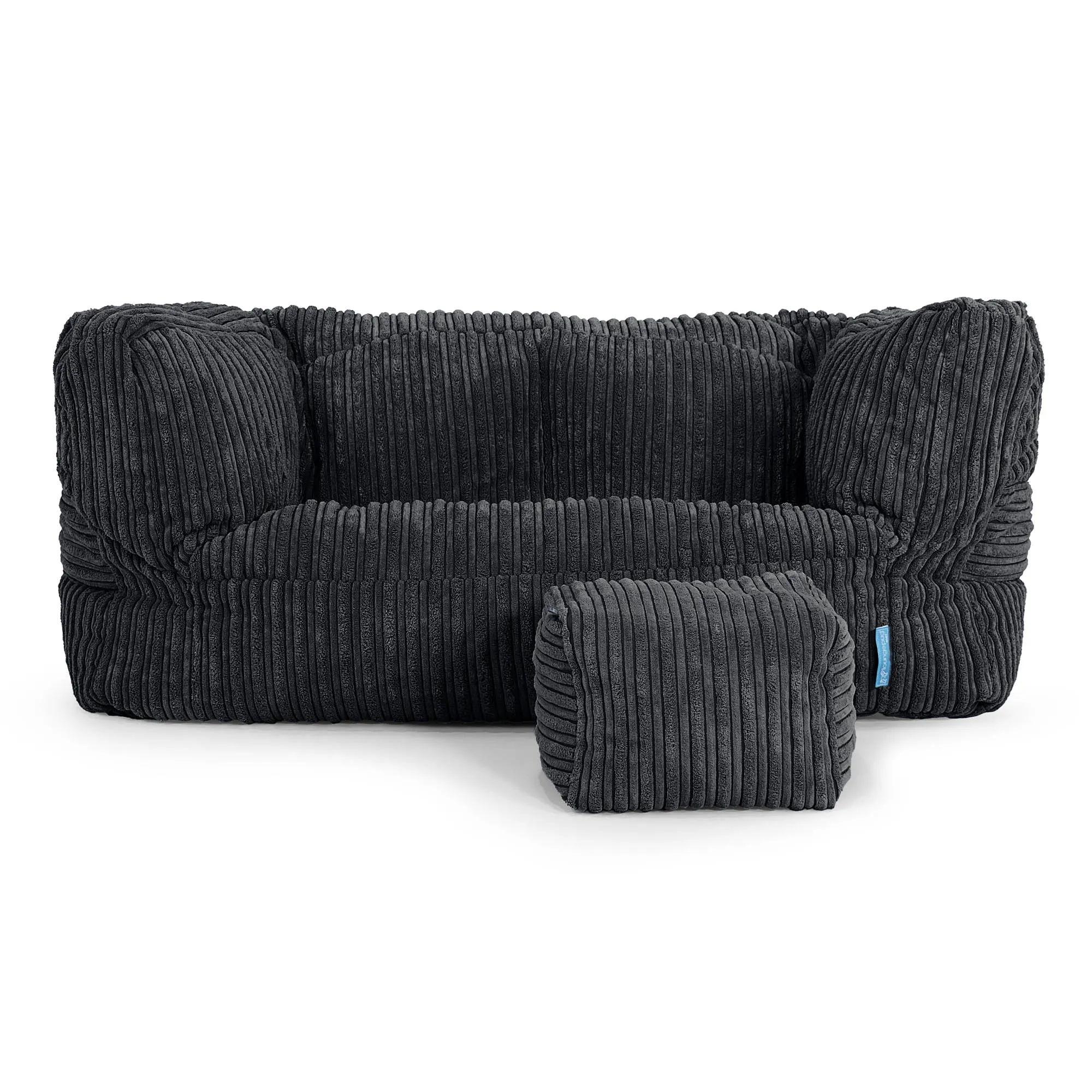 Albert Kids Sofa Bean Bag 2-6 yr - Cord Black