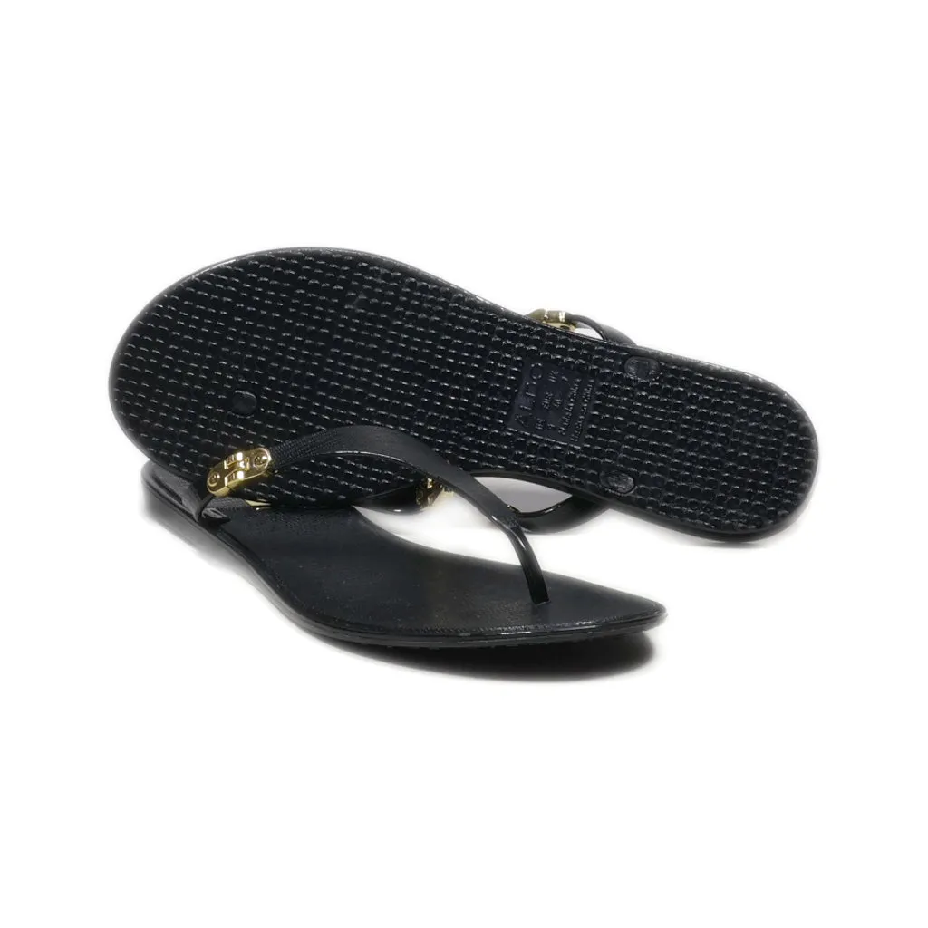 Aldo Flip Flops Fabric Black Colour For Women