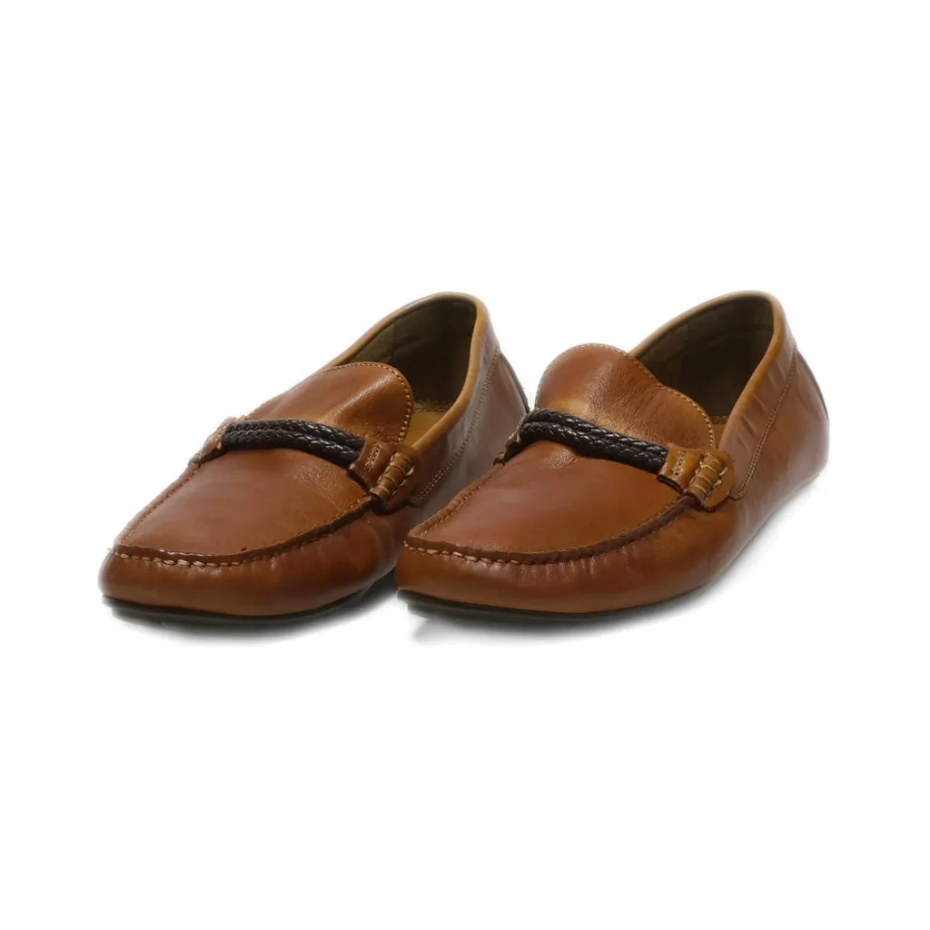 Aldo Loafers Leather Brown Colour For Men