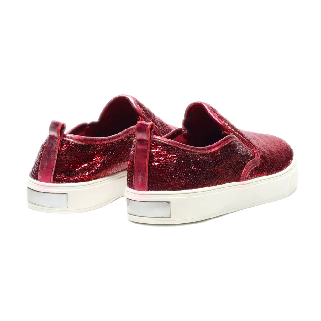 Aldo Loafers Sequins Red Colour For Women