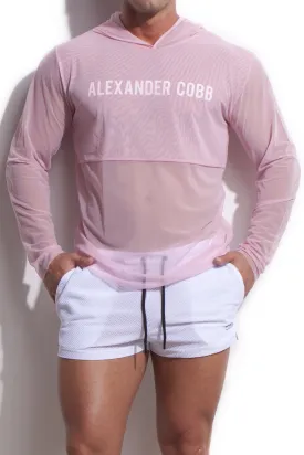 ALEXANDER COBB TRANSPARENT HOODY CANDY PINK