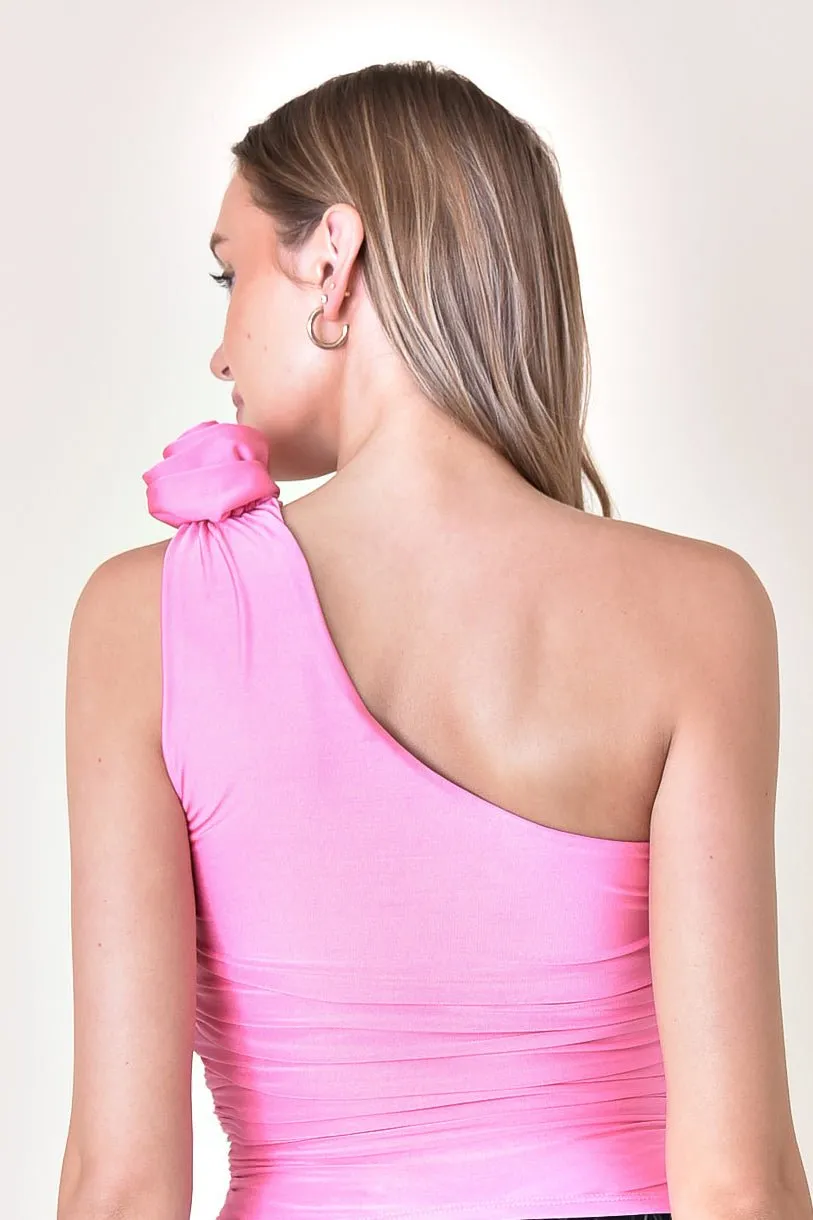 All Of Me Ruched One Shoulder Top