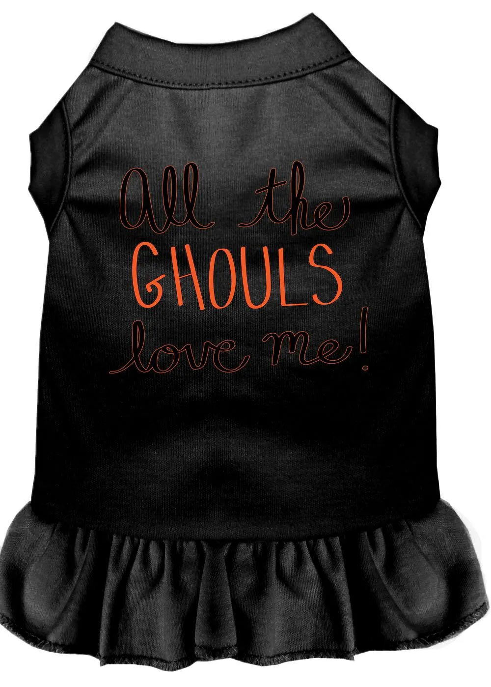 All The Ghouls Screen Print Dog Dress Black Xs (8)