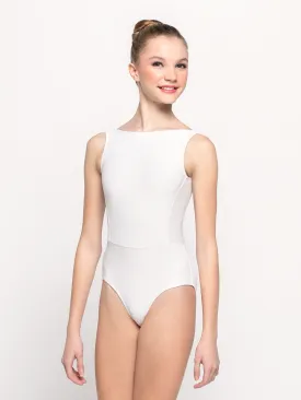 Allison Kids White Velvet Leotard RTW