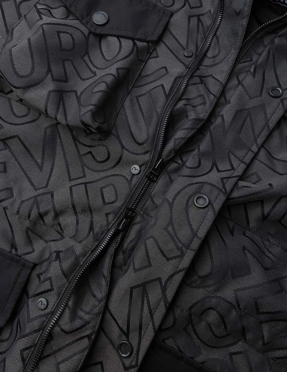 Allover Logo Jacquard and Multi Pocket Relax Fit Jacket