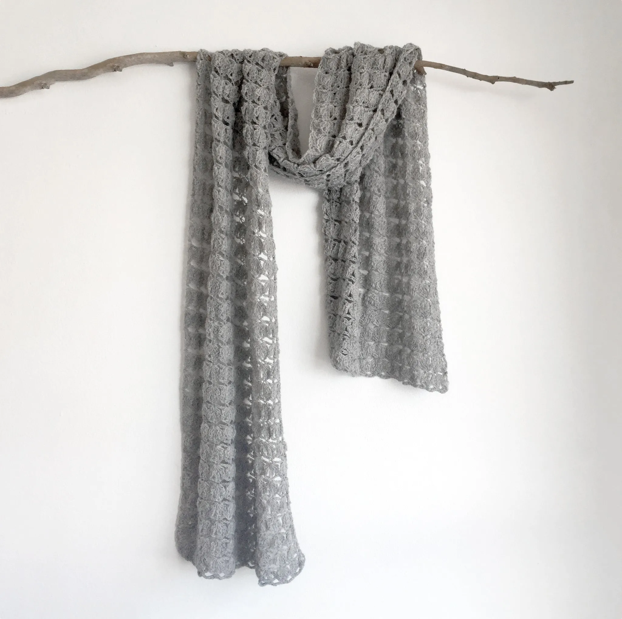 Alpaca Wool Blend Lace Scarf