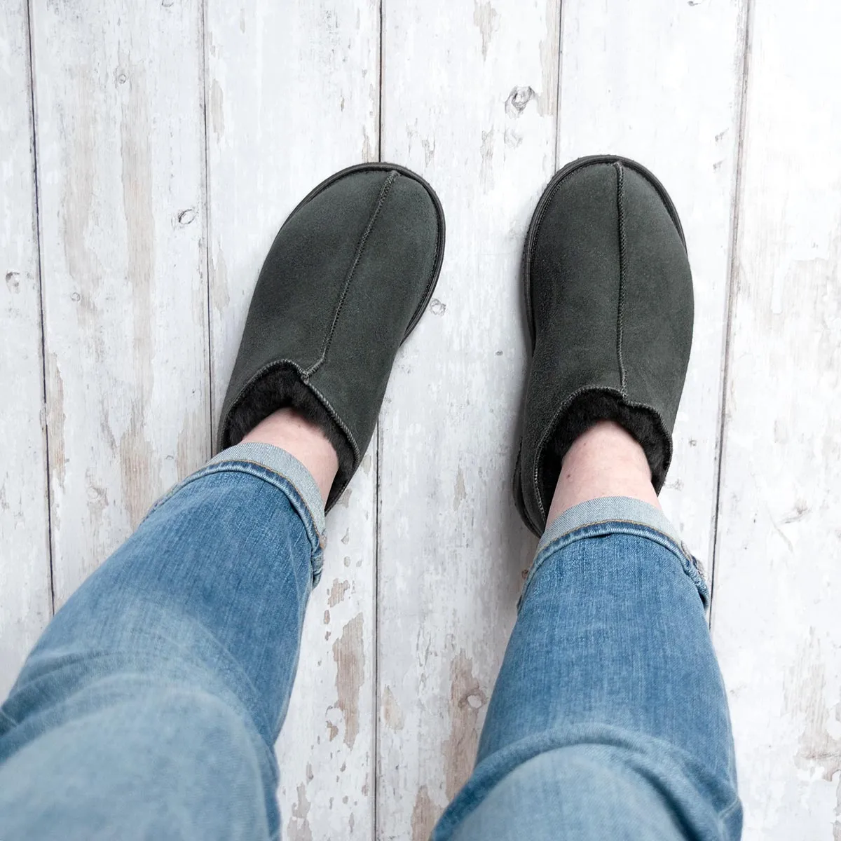 Alpin Sheepskin Slippers - Graphite