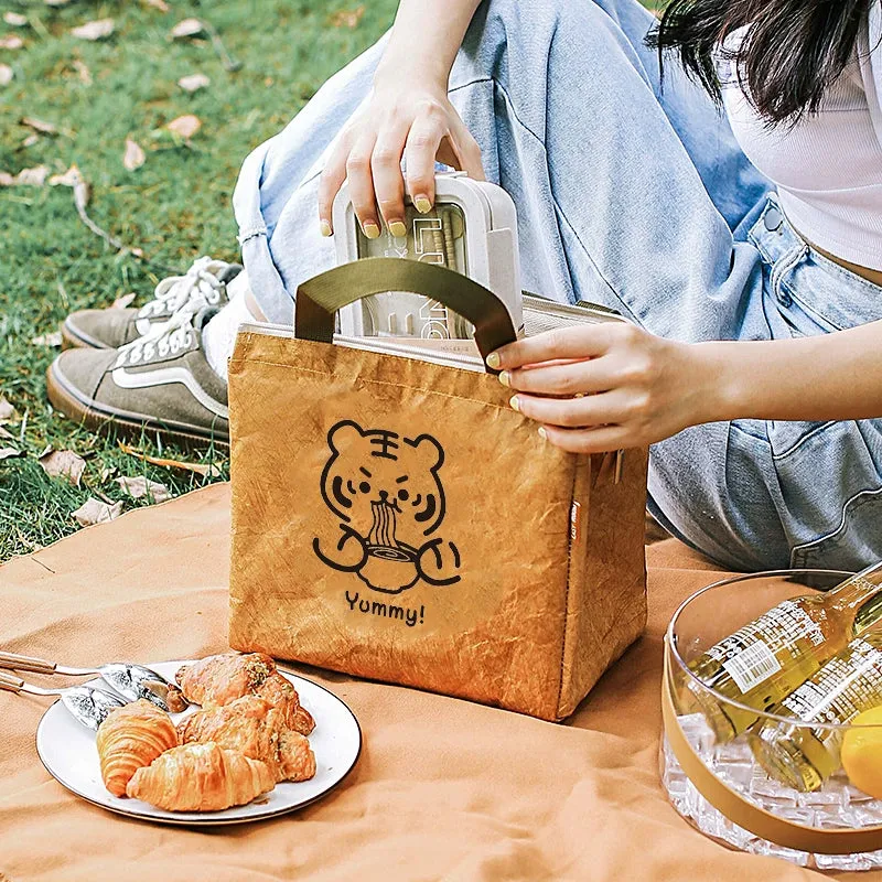 Aluminum Foil Insulated Lunch Box Tote Bag - Ideal for Office Workers