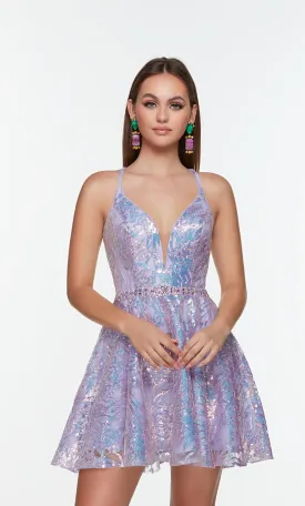 Alyce 3106 Short Iridescent Party Dress