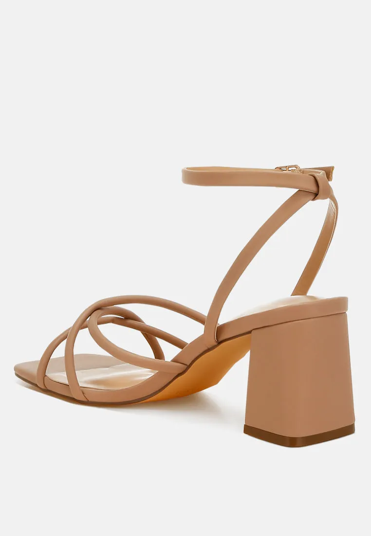 Alyona Low Block Heel Strappy Sandals