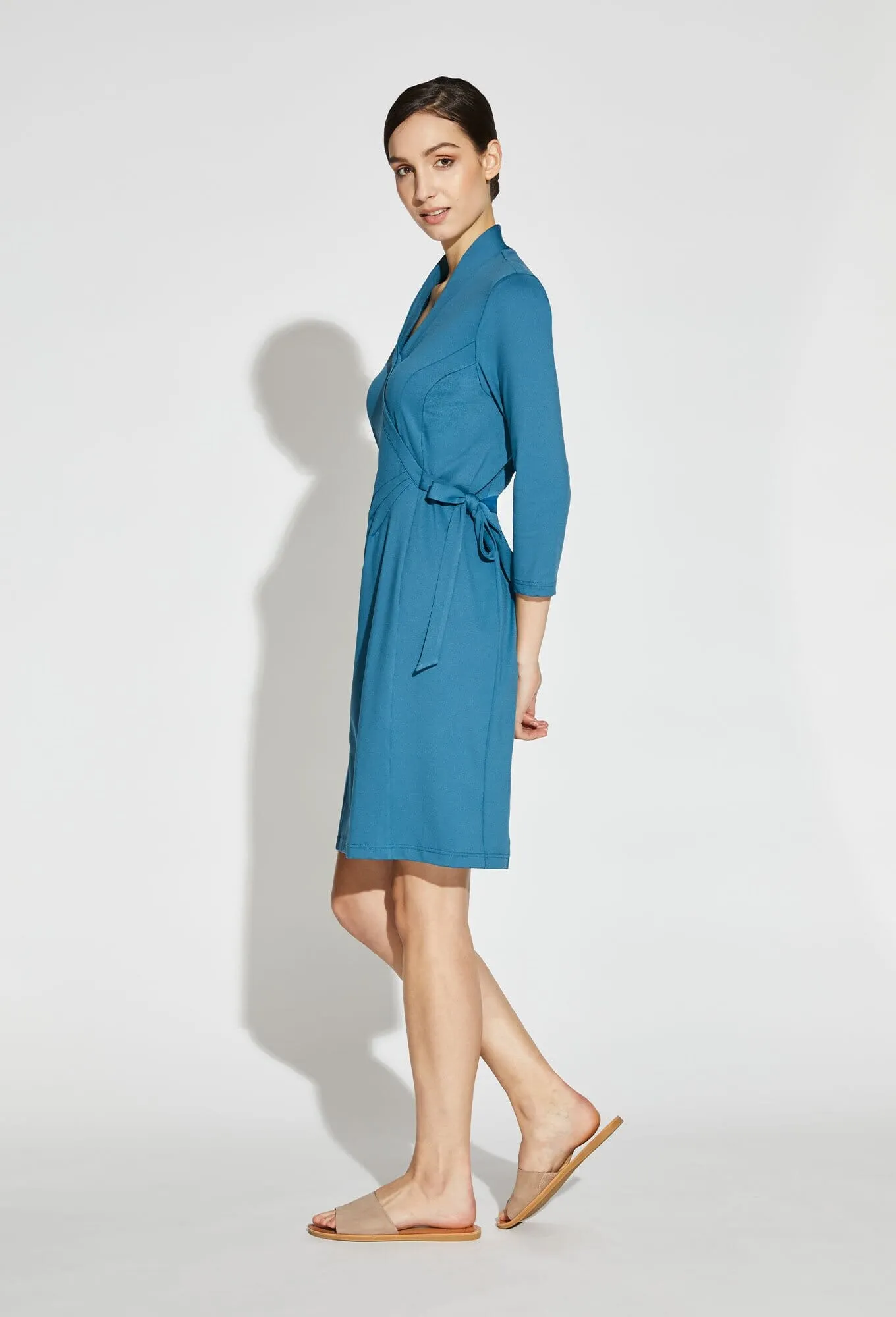 Amari V-Neck Faux Wrap Dress