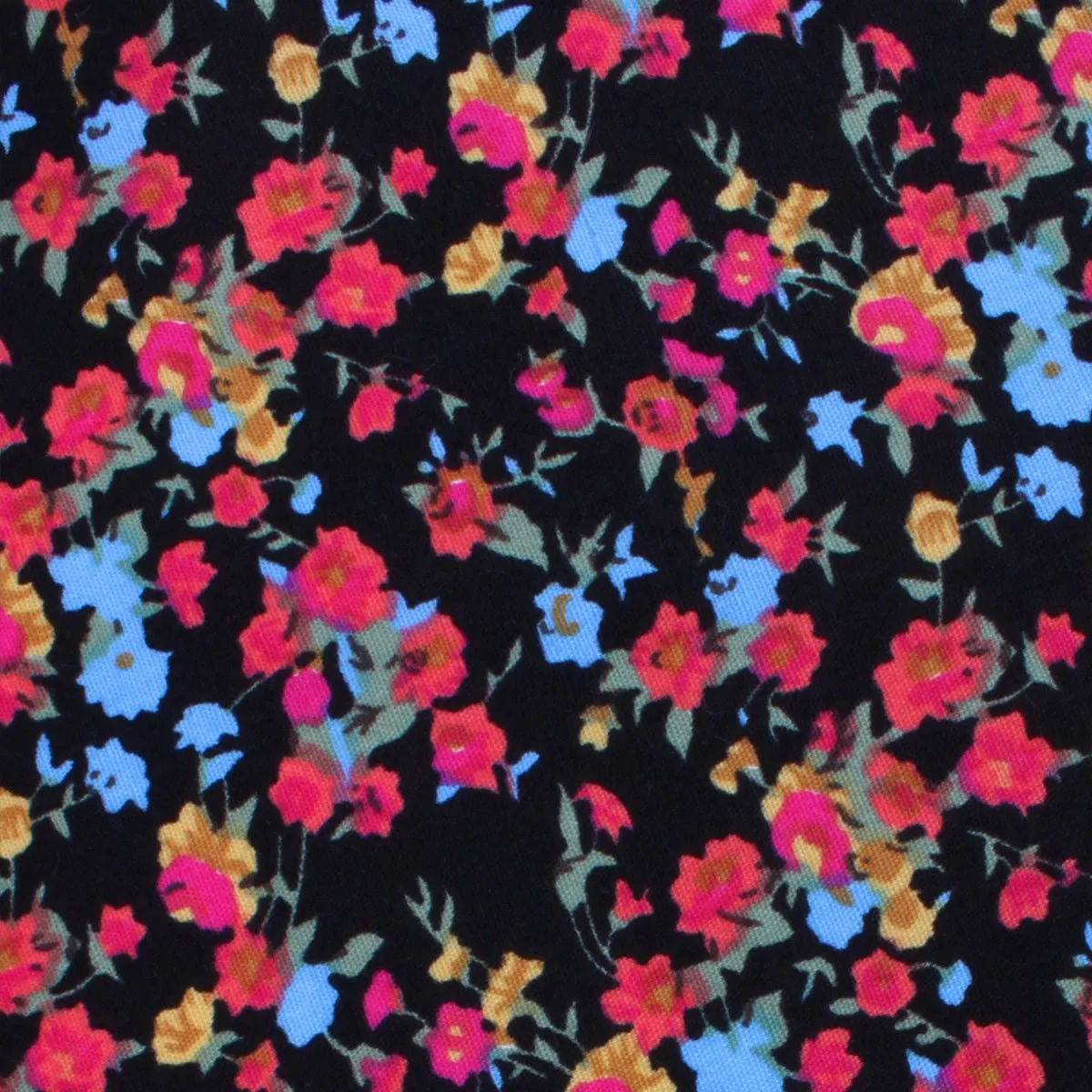 Amaryllis Black Liberty Floral Pocket Square