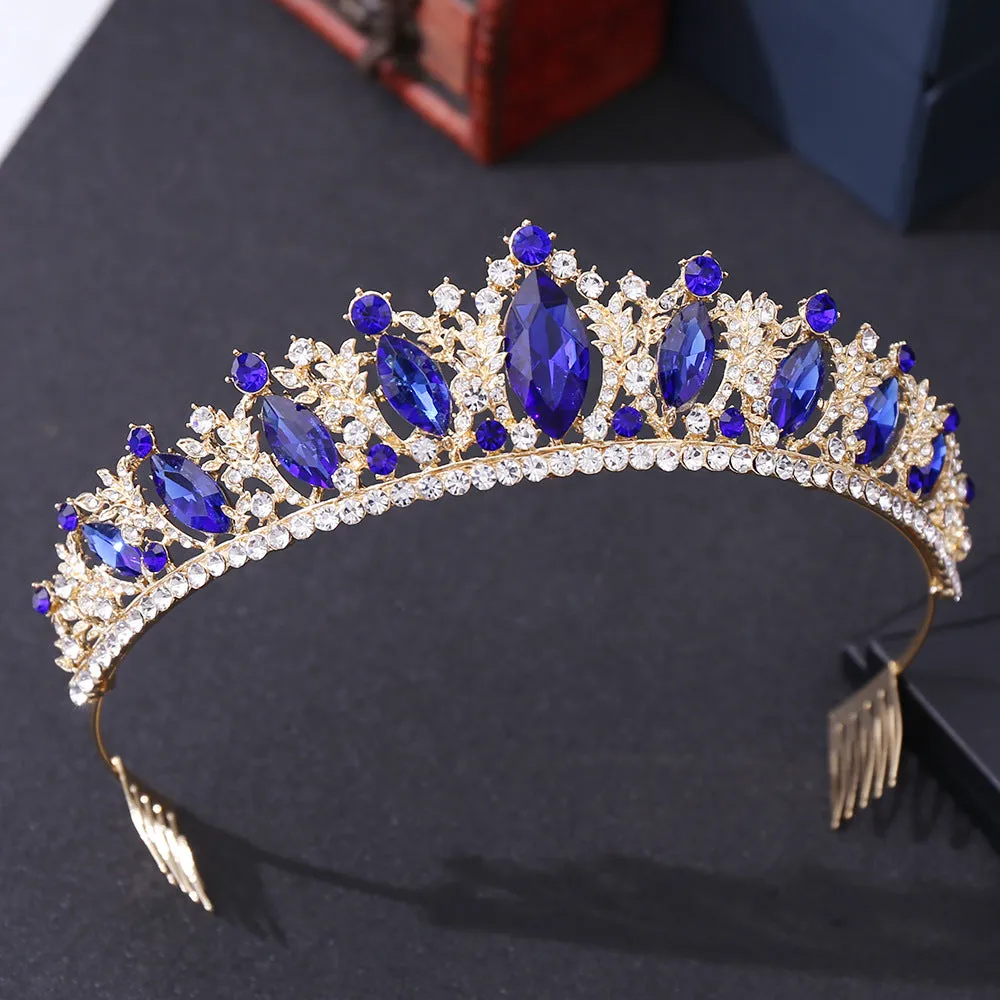 American bridal crown tiara alloy diamond crown wedding accessories hair comb wedding gift