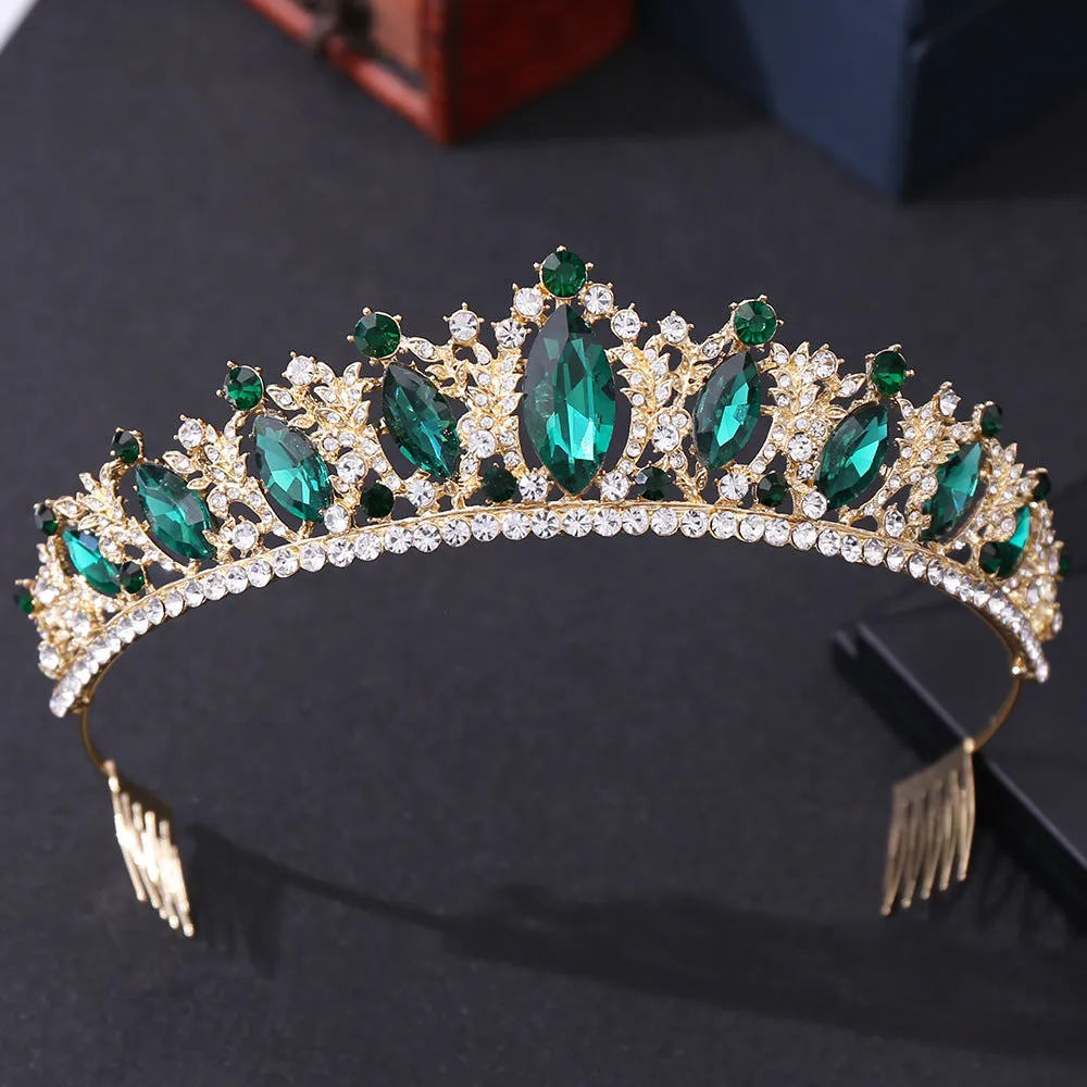 American bridal crown tiara alloy diamond crown wedding accessories hair comb wedding gift