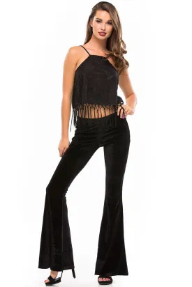 Amina Velvet Flare Pant