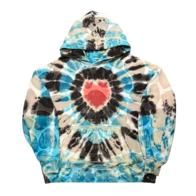 Amiri Heart Tie Dye Oversized Hooded Sweatshirt Multi Pre-Owned