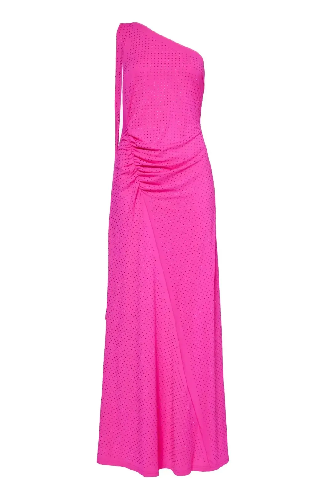 Amy Lynn Stella Pink Asymmetrical Embellished Maxi Dress