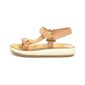 Ancient Greek Flat Sandals Leather Beige Colour For Women