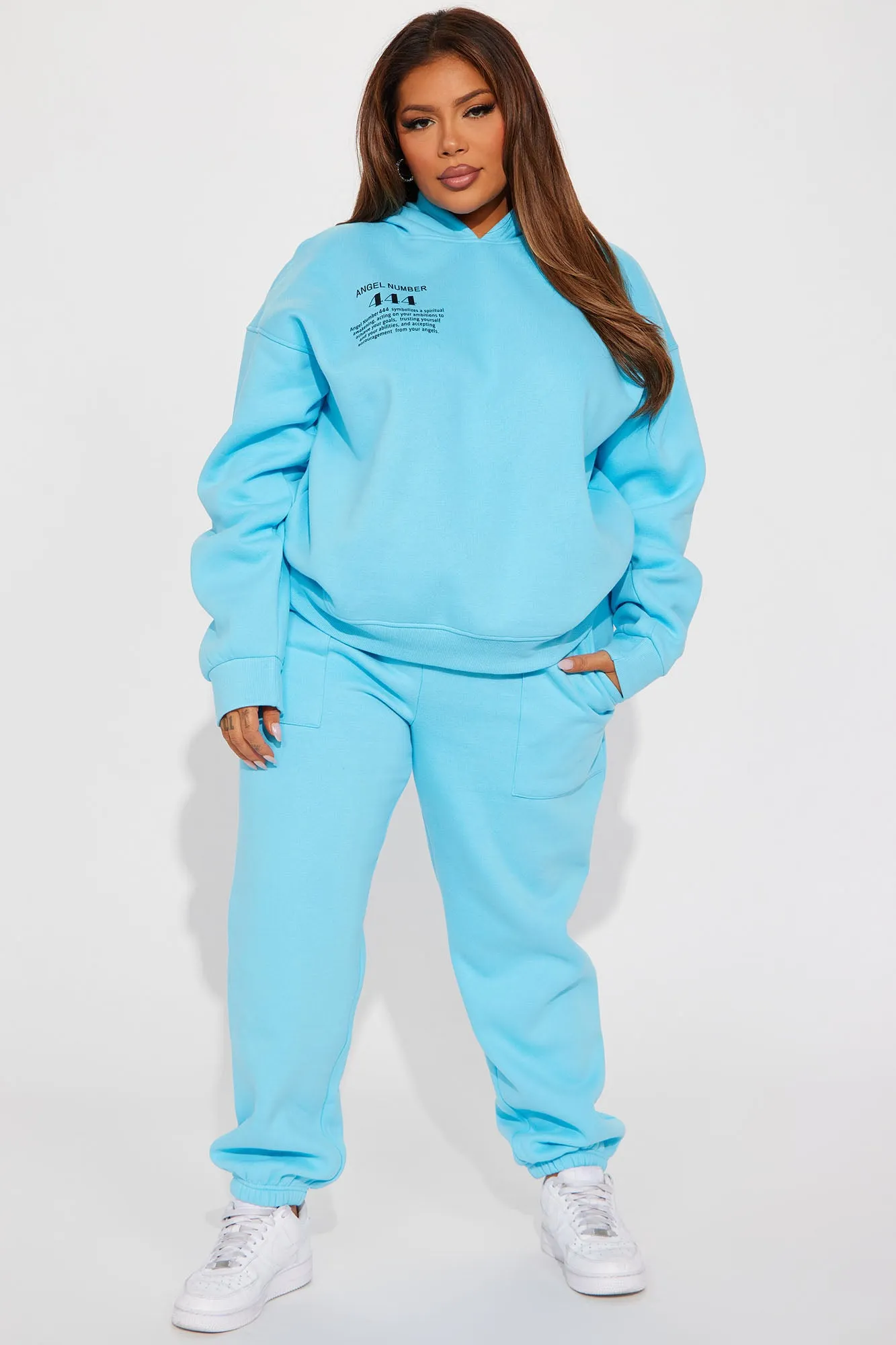 Angel 444 Sweatpant Set - Aqua