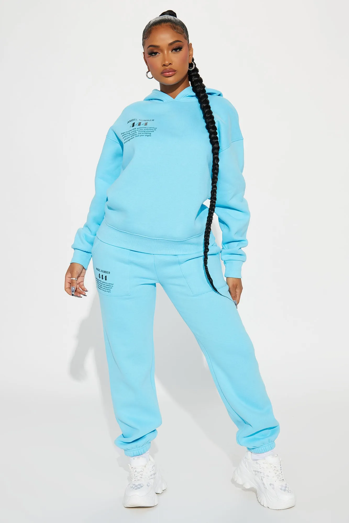 Angel 444 Sweatpant Set - Aqua