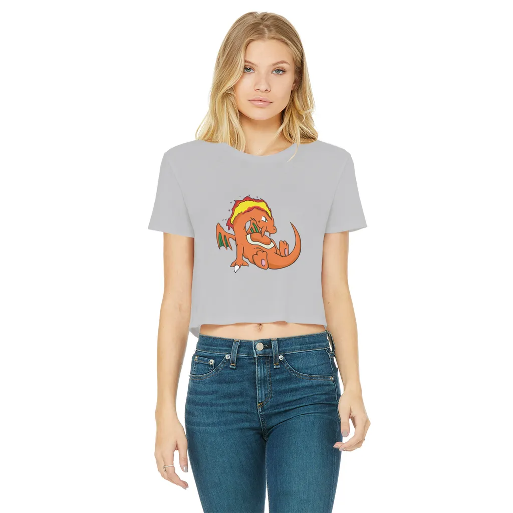 Angetir Classic Women's Cropped Raw Edge T-Shirt