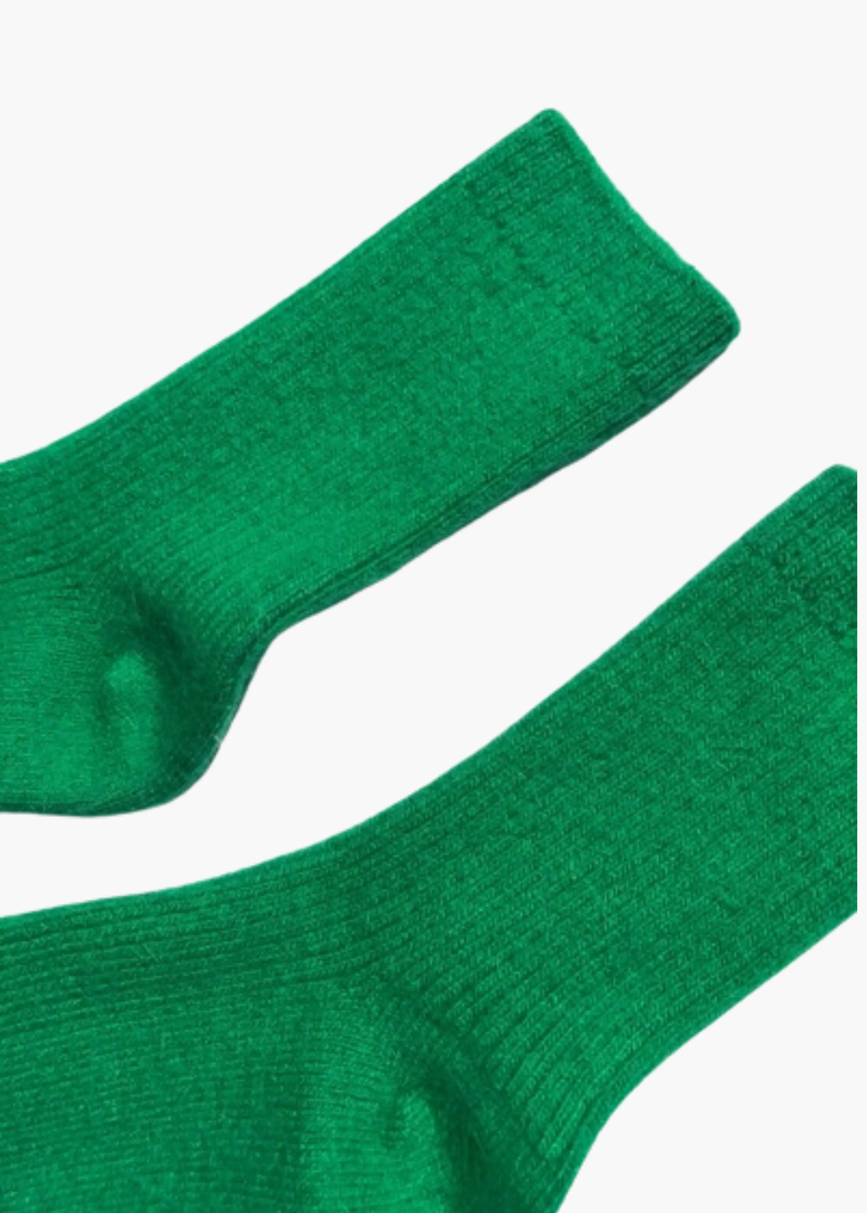 Angora wool socks, green