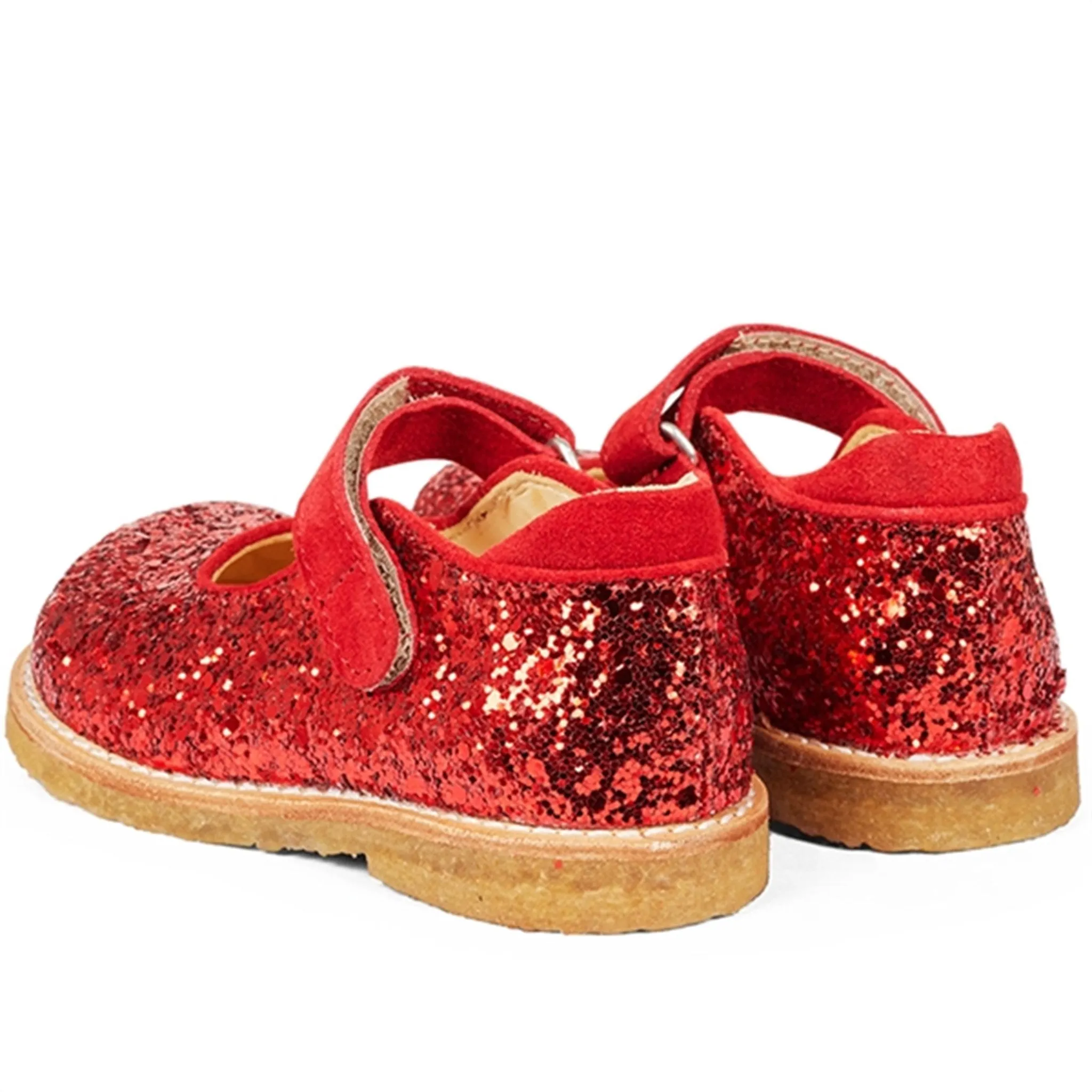 Angulus Starter Mary Janes With Velcro Red/Red Glitter