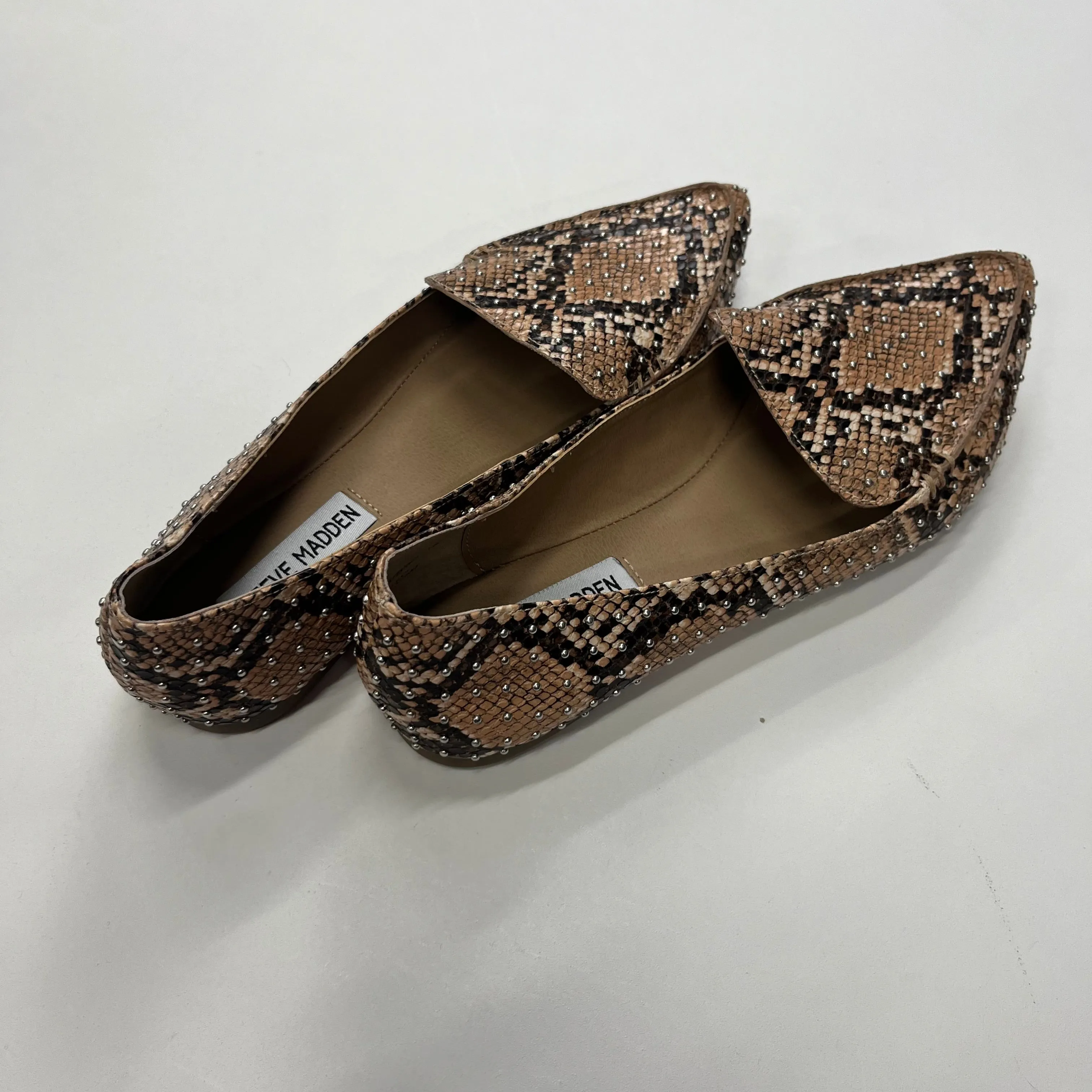 Animal Print Shoes Flats Loafer Oxford Steve Madden, Size 7.5