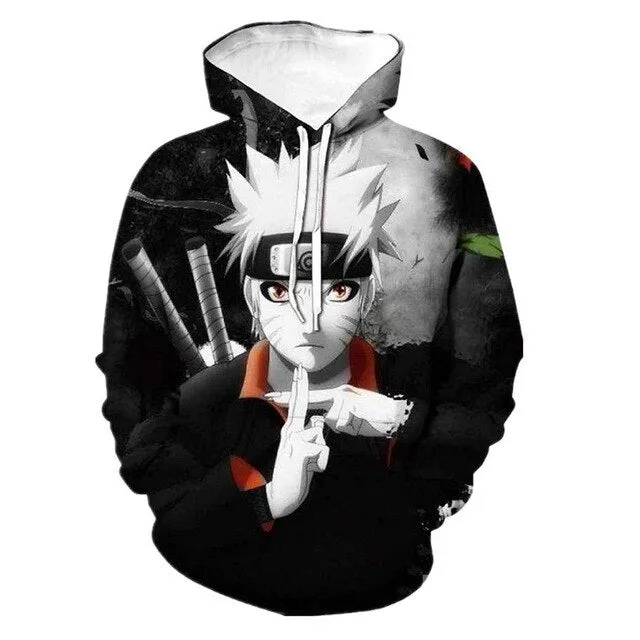 Anime Naruto 3D Hoodies Streetwear Sweatshirt Casual Hoody Men Women 3D Pullover Harajuku Tracksuit Male Hip Hop Hooded DropShip