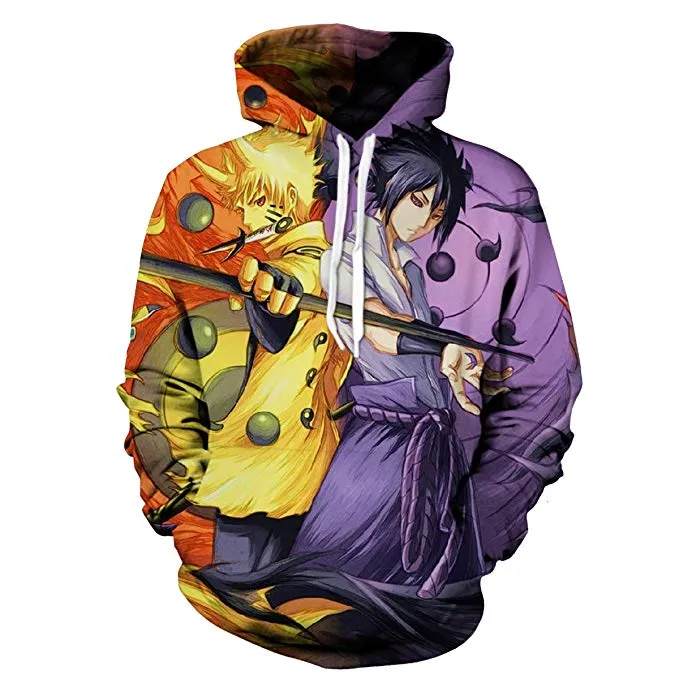 Anime Naruto 3D Hoodies Streetwear Sweatshirt Casual Hoody Men Women 3D Pullover Harajuku Tracksuit Male Hip Hop Hooded DropShip