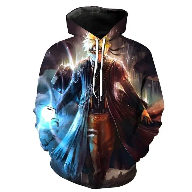 Anime Naruto 3D Hoodies Streetwear Sweatshirt Casual Hoody Men Women 3D Pullover Harajuku Tracksuit Male Hip Hop Hooded DropShip