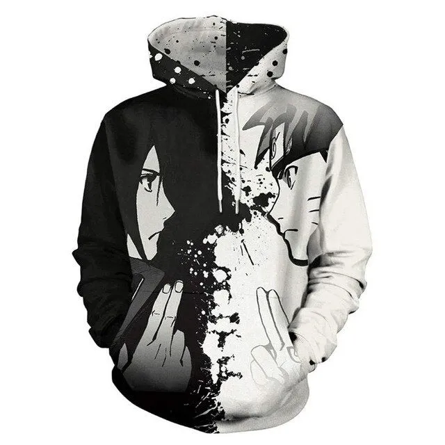 Anime Naruto 3D Hoodies Streetwear Sweatshirt Casual Hoody Men Women 3D Pullover Harajuku Tracksuit Male Hip Hop Hooded DropShip