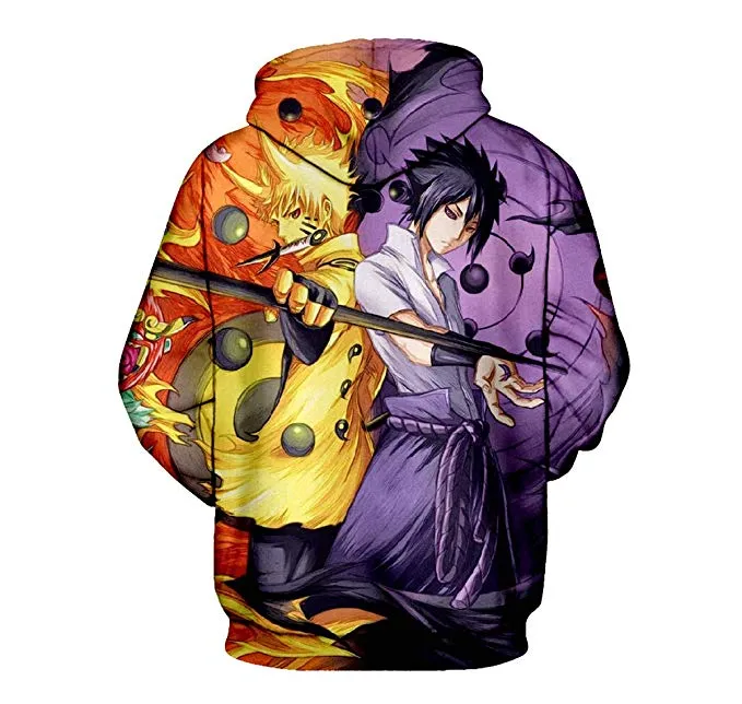 Anime Naruto 3D Hoodies Streetwear Sweatshirt Casual Hoody Men Women 3D Pullover Harajuku Tracksuit Male Hip Hop Hooded DropShip