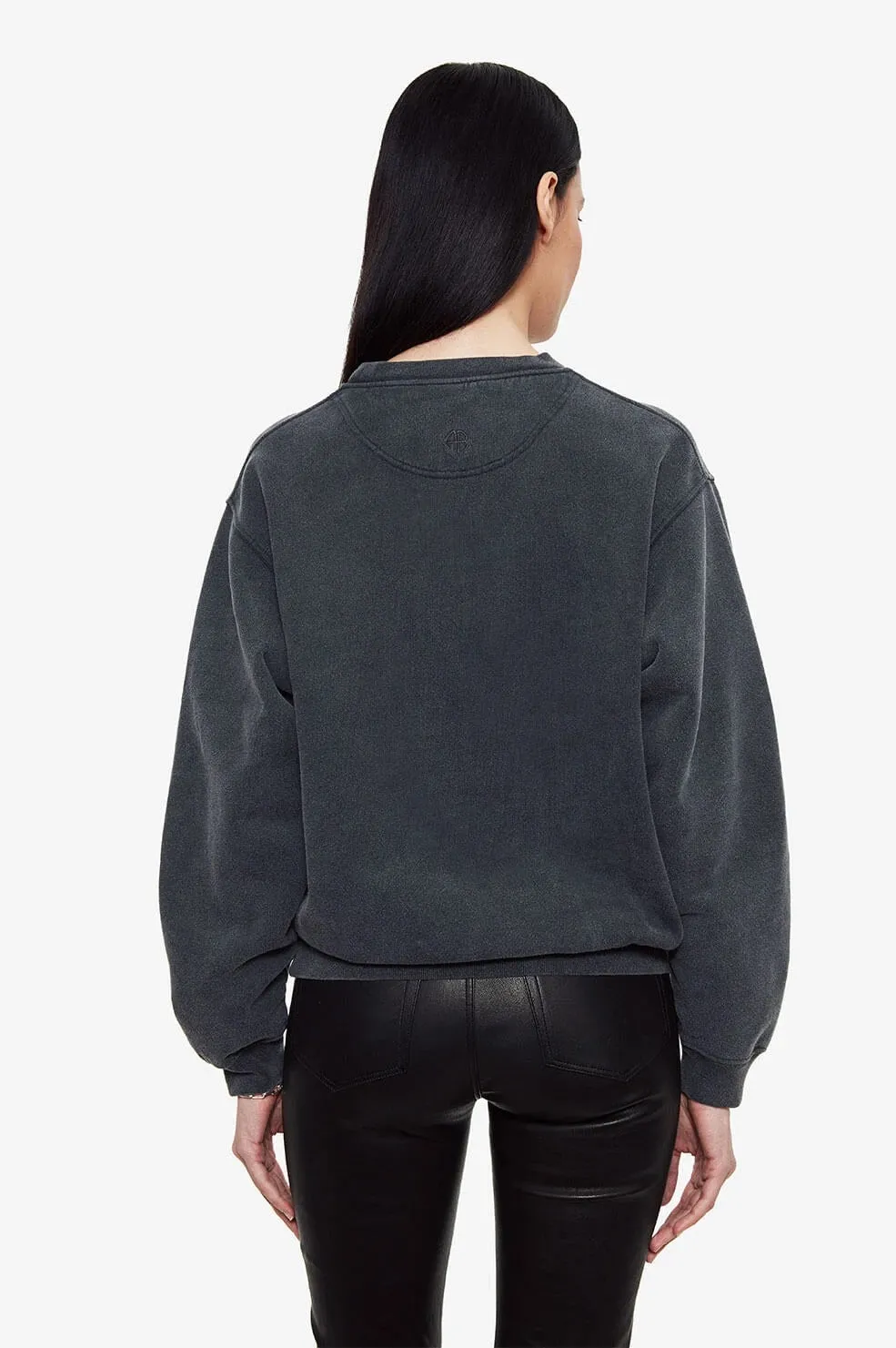 Anine Bing - Ramona Sweatshirt Los Angeles in Washed Black