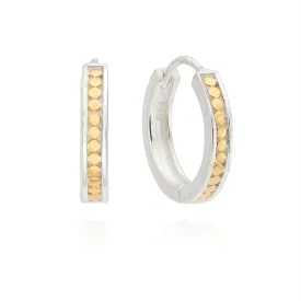 Anna Beck Classic Small Hinge Hoop Reversible Earrings - Gold Plated