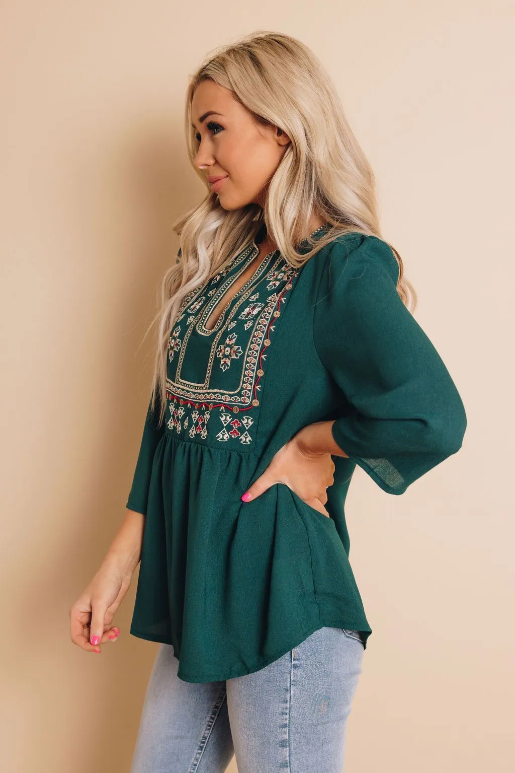 AnnaMarie Embroidered Blouse