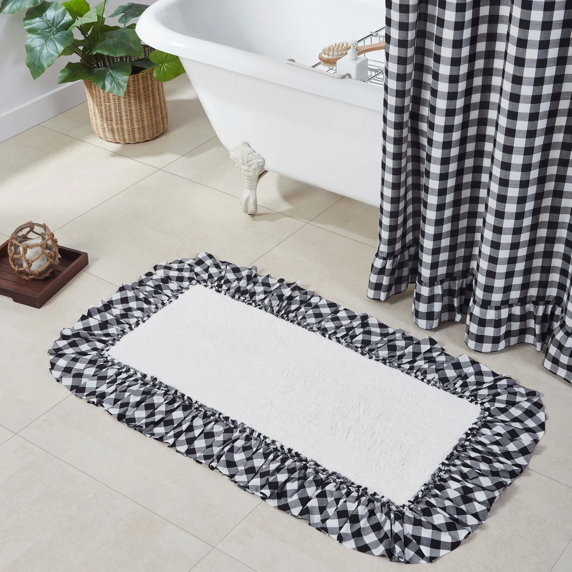 Annie Buffalo Black Check Bathmat 27x48