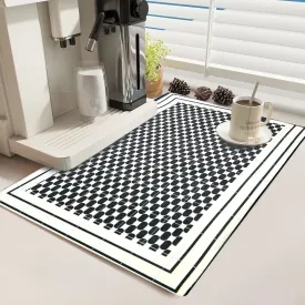 Anti Slip Dish Drying Mat-Black dot(5944)