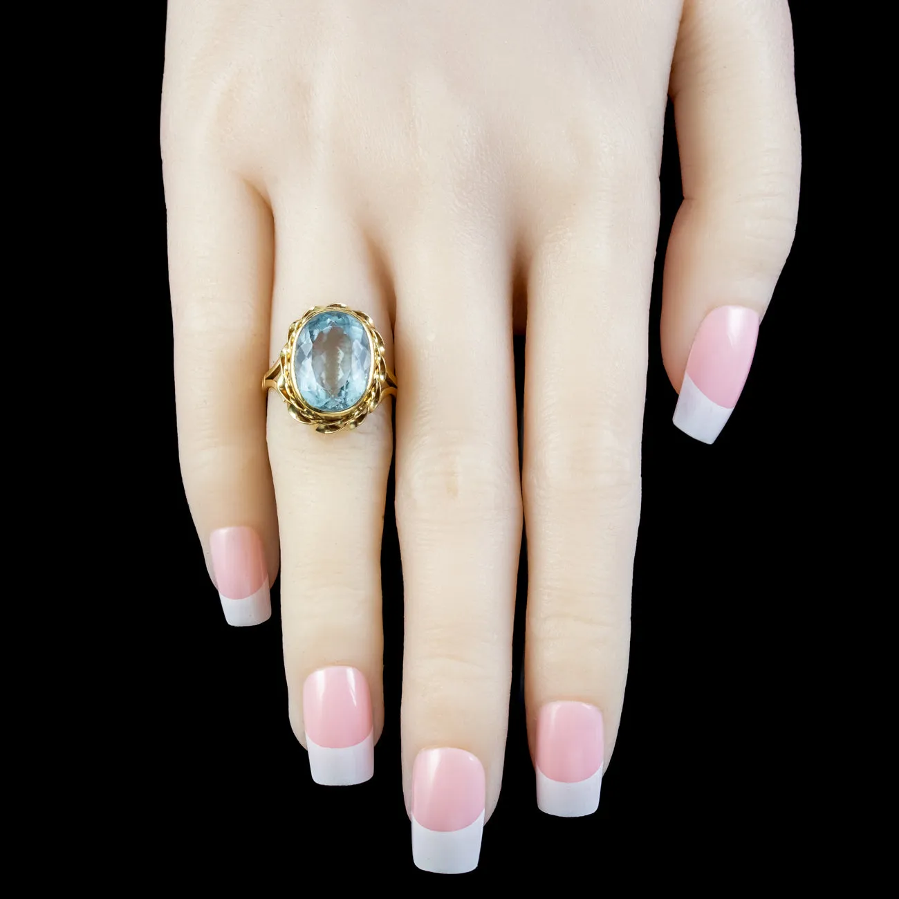 Antique Victorian Aquamarine Ring 5.75ct Aqua