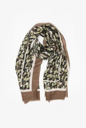 Antler Winter Camo Scarf Forest Tones