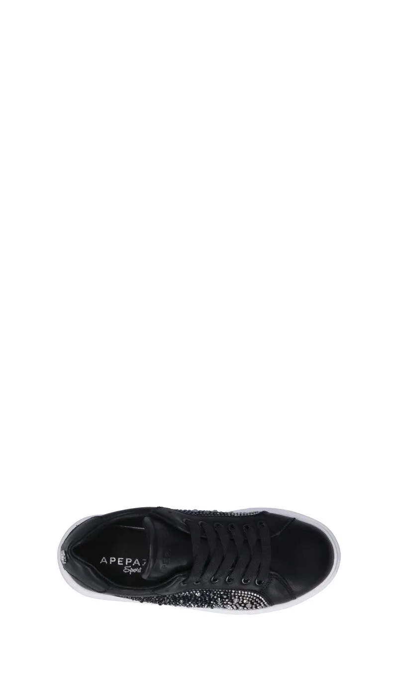 APEPAZZA Sneaker donna nera in pelle