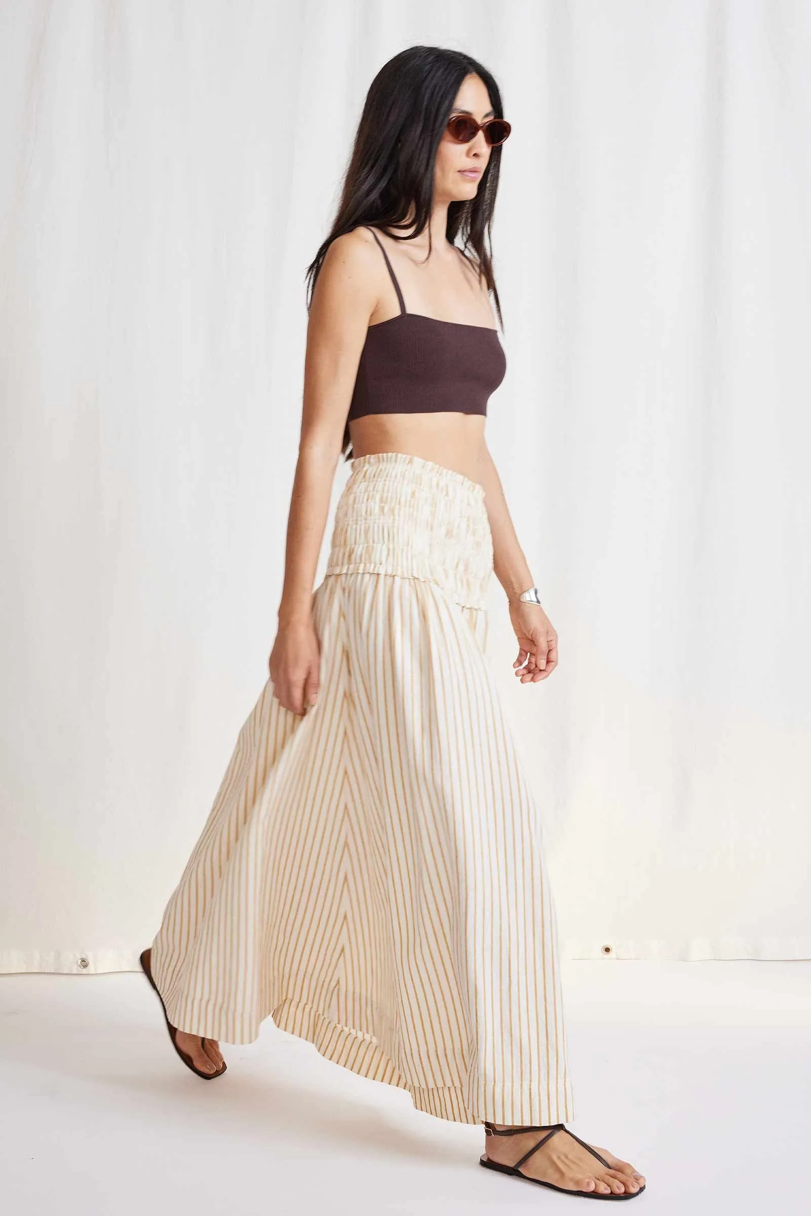 APIECE APART - ORA SMOCK MAXI SKIRT