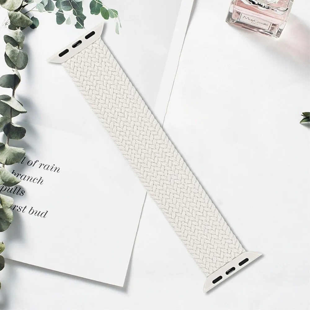 Apple Watch (45mm) elastic watch strap - Pearl White / Size: XL