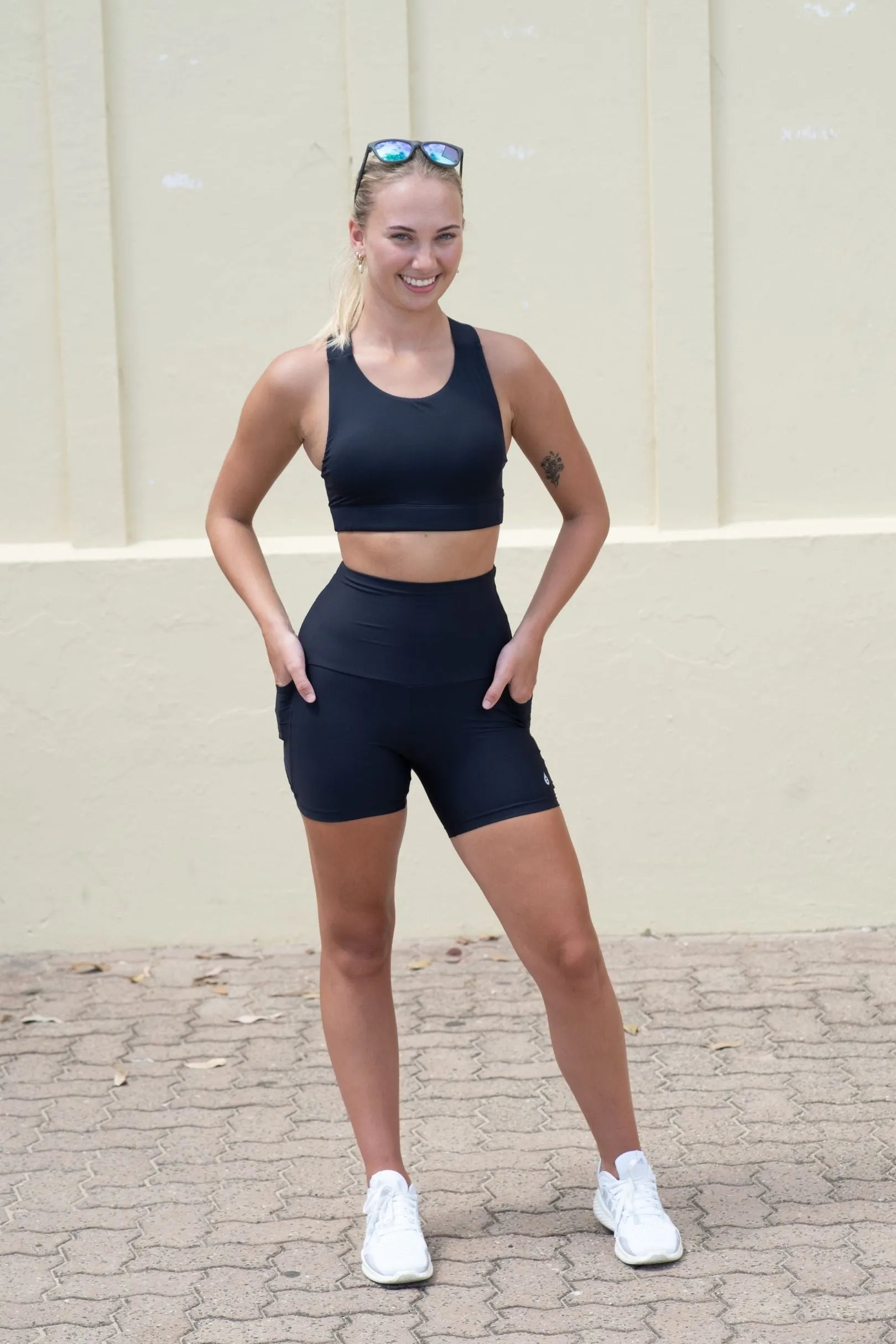 AquaFit High Waist Mid Shorts - Black